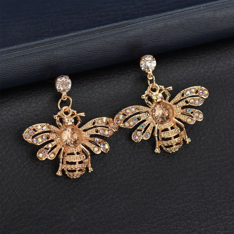 Nový Dizajn Značky Bee Náušnice, Módne Preháňania Hmyzu Prívesok Žena Strany Šperky
