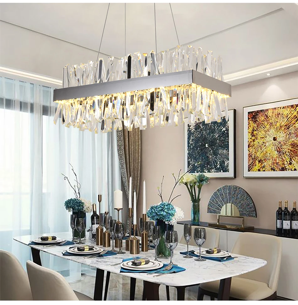 NOVÝ Luxusný dizajn, moderné LED Krištáľový luster svetlá Zariadenie svetlo lesk Cristal gold chrome fdining izba lampa obývacia izba