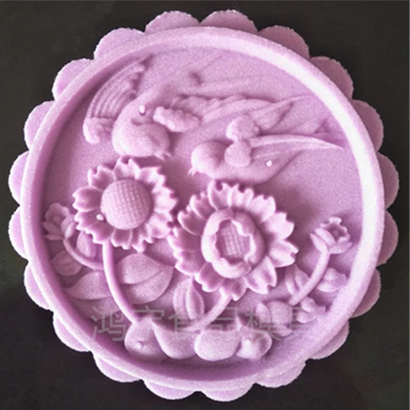Nový Produkt 125 G Kvet, Vták Tvar Guľatý Mesiac Tortu Formy Plastové Pečenie Pečiva Nástroje Ručné Stlačte Tortu Piest Mooncake Pečiatok