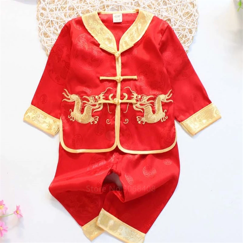 Nový Rok Tradičnej Čínskej Kostým Tang Oblek pre Chlapcov, Dievčatá Jarný Festival Slávnostné Detské Oblečenie Výšivky, Tlače, oblečenie pre voľný čas