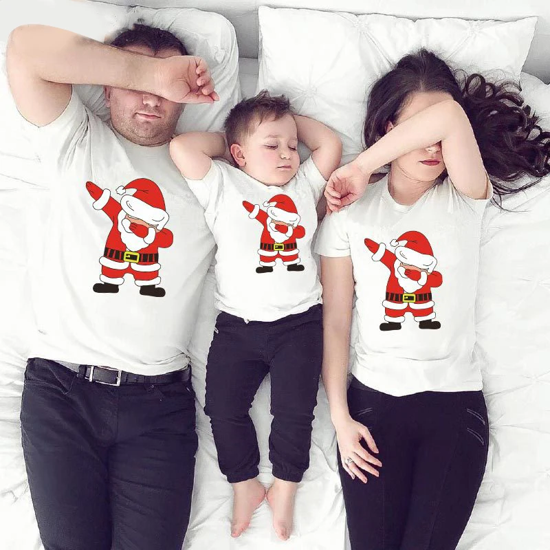 Nový Rok Zodpovedajúce Oblečenie Otec, Matka, Syn, Dieťa ClothingFamily Zodpovedajúce Oblečenie Vianočné T-Shirt Rodiny Vzhľad, Oblečenie Snehuliak