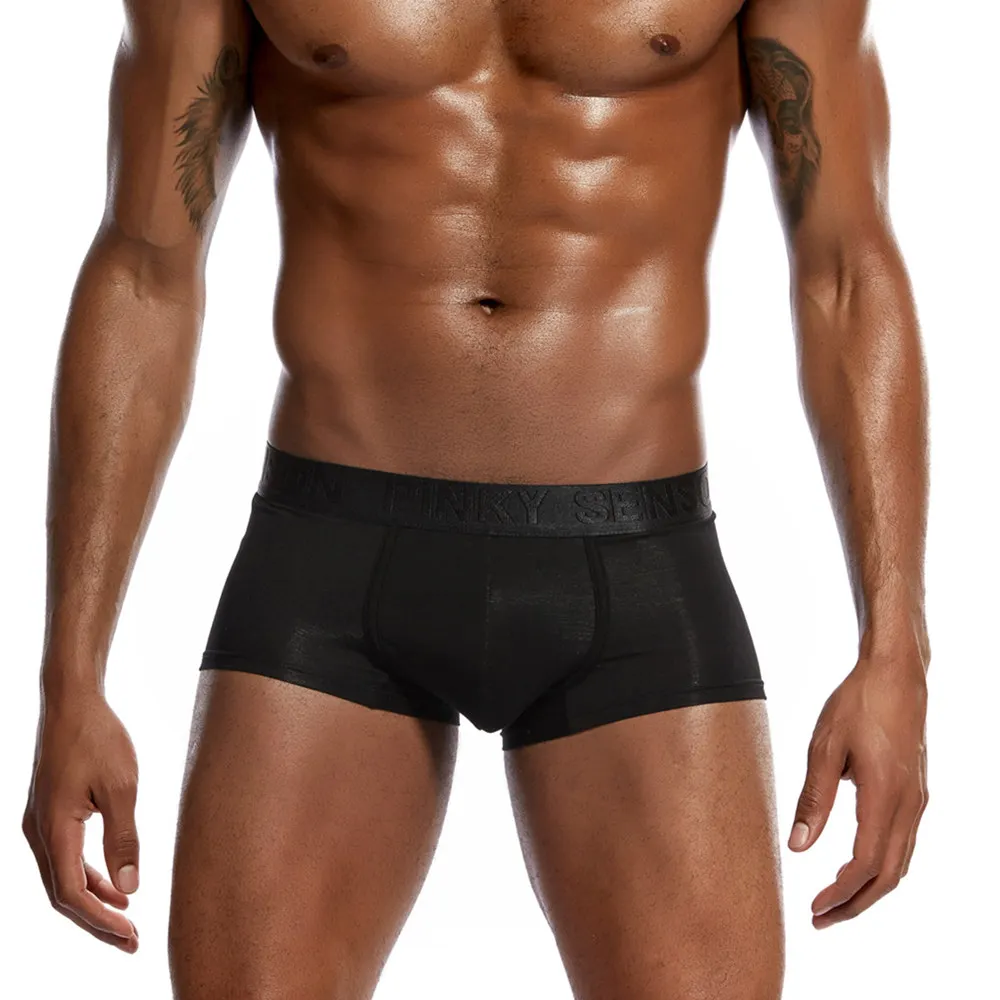 Nový Sexi Boxer Bielizeň pre Mužov Pevné Boxershorts Mužov Modálne Mäkké boxerky Gay Mužské Spodky Sleepwear