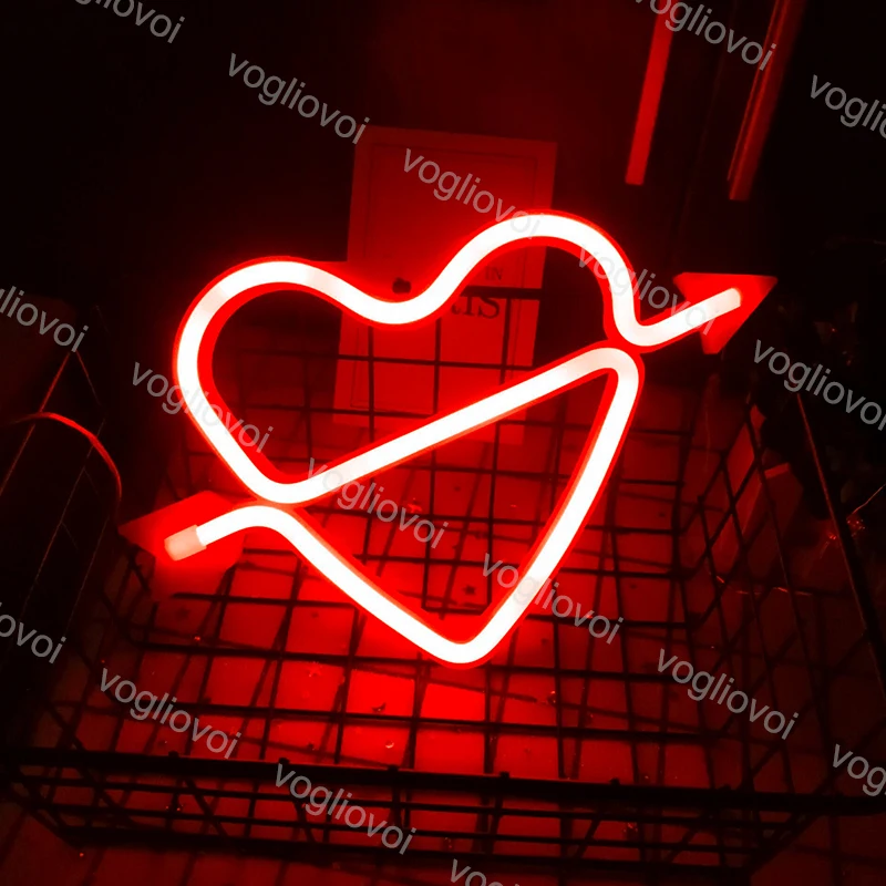 Nočné Svetlo Neón Znamenie Svetla SMD2835 Krytý Amor Láska Ružová Modrá Zelená Červená Model Dovolenku Xmas Party Svadobné Dekorácie Stola