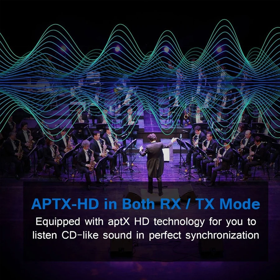 Nsendato Bluetooth 5.0 Hudby Audio Vysielač, Prijímač Podporu aptX/HD/LL Prepínač 3,5 mm 80m/262ft Dlhého Dosahu Bezdrôtového Adaptéra TV