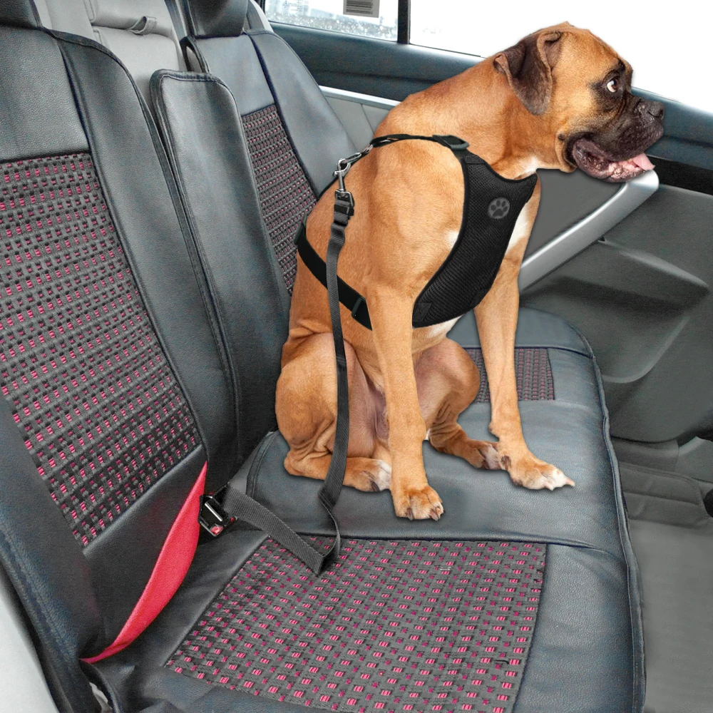 Nylon Priedušný Oka Psa Na Postroj Vesta Bezpečnosti Pet Auto Pásov Psom Na Vodítku Viesť Nastaviteľné Vozidla Postroj Pre Stredne Veľké Psy