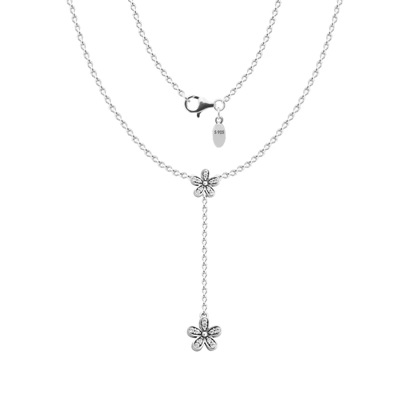 Náhrdelník s Príveskom, Šperky 925 Sterling Silver Oslňujúci Sedmokrásky Náhrdelníky pre Ženy collares de moda kolye bijoux femme Veľkoobchod
