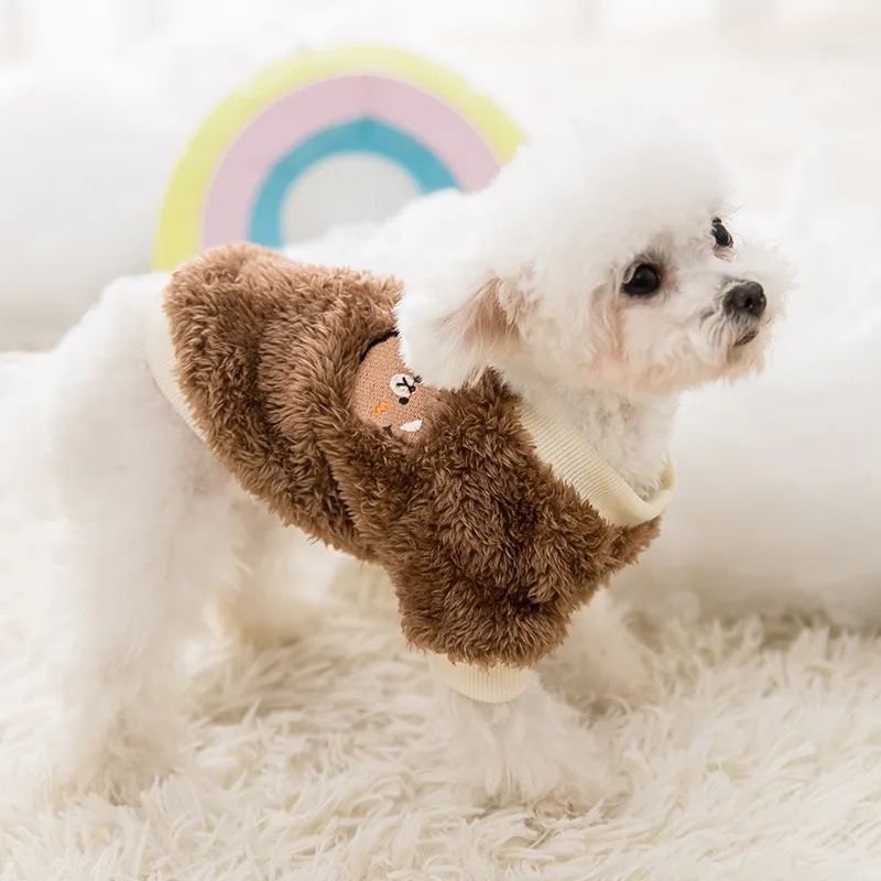 Oblečenie pre psy, Roztomilý medveď logo malý pes clotheing Jesenné a zimné oblečenie medvedíky boj mačky a malé psy, šteniatka