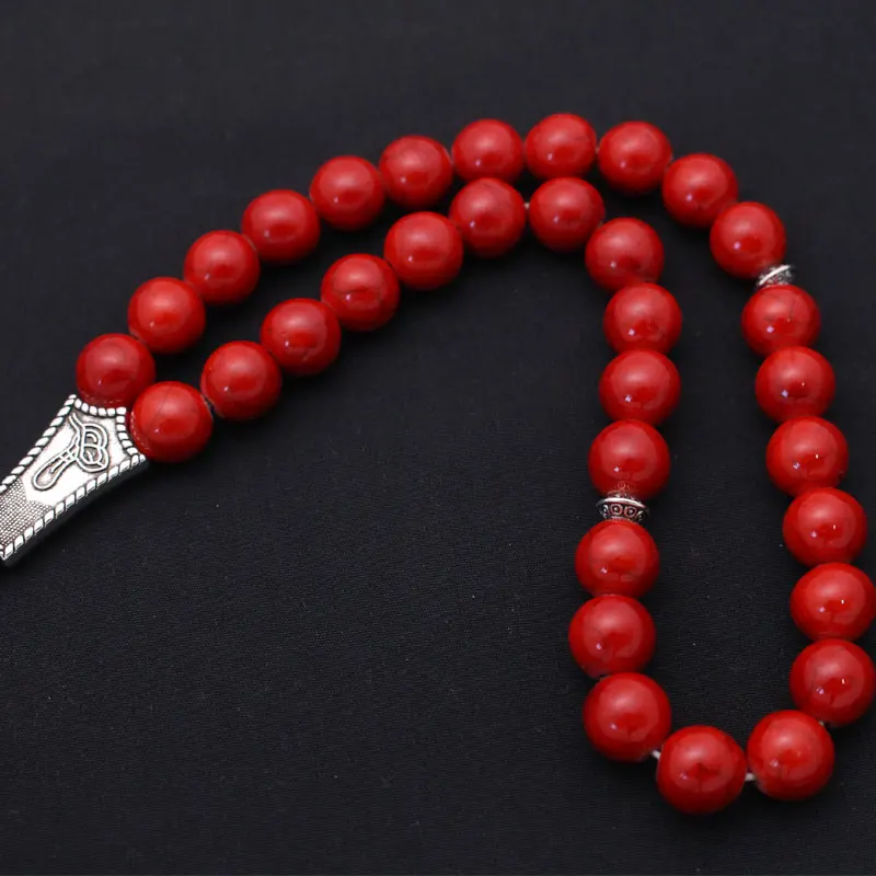 Osmanskej tureckej Modlitba 33 červené korálky tasbih náramky moslimských Tasbih Ruženec