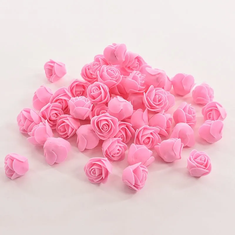 PE Pena Rose Ručné DIY Svadobné Domáce Dekorácie Multi-používať Umelý Kvet Hlava 10 Farieb 100KS/Vrecko 3 CM