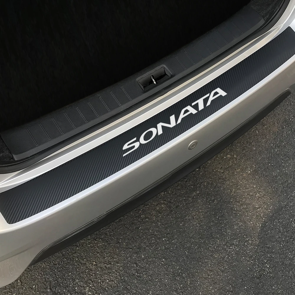 Pegatinas protectoras de labios de maletero de coche para Hyundai Sonata Auto para parachoques trasero y maletero placa protect