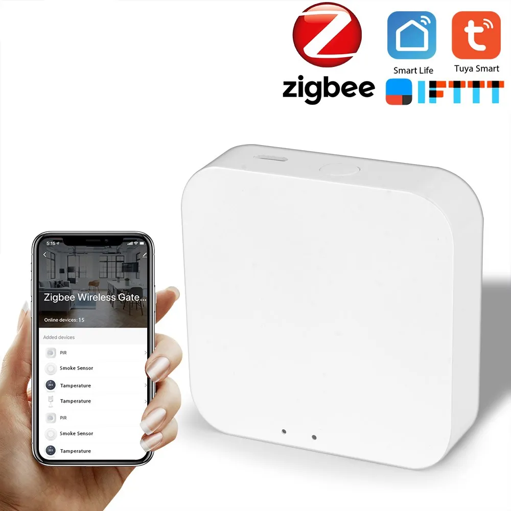 Pekný Dizajn Tuya ZigBee Smart Bránou Hub Smart Home Most APP Remote ovládač Funguje s Alexa Domovská stránka Google