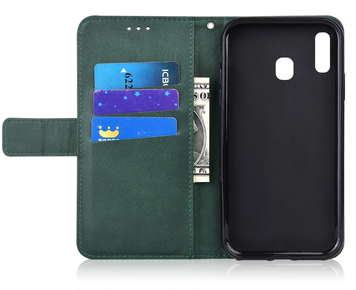 Peňaženky, Kožené puzdro pre Samsung Galaxy A40 A405 A405F SM-A405FN SM-A405F Zadný Kryt Telefónu Flip puzdro pre Samsung A40 40 Prípade
