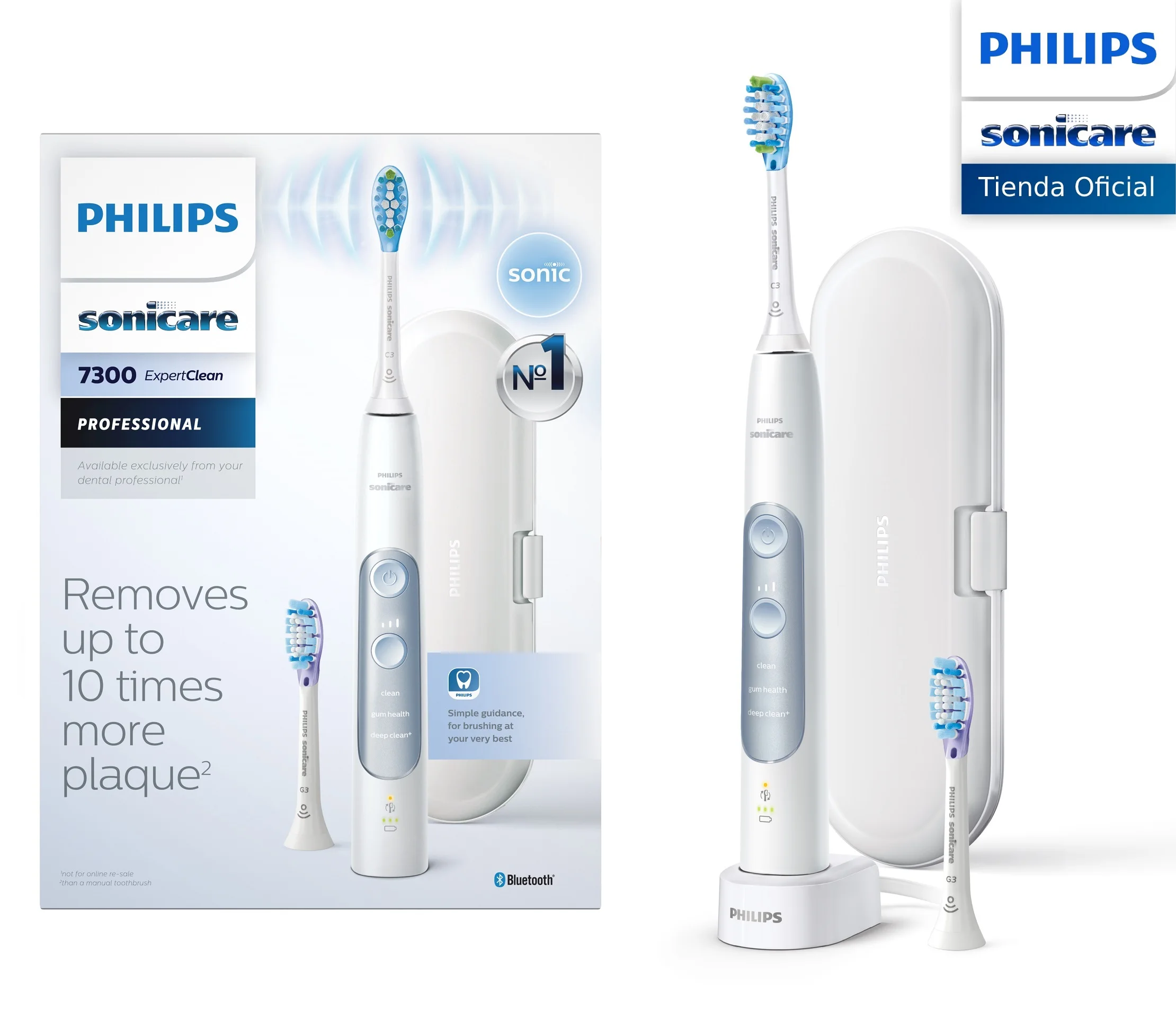 Philips Sonicare, HX9681/01, Odborné Čistenie 7300 elektrická zubná kefka, 3 režimami čistenia, snímač tlaku, 2 hlavy
