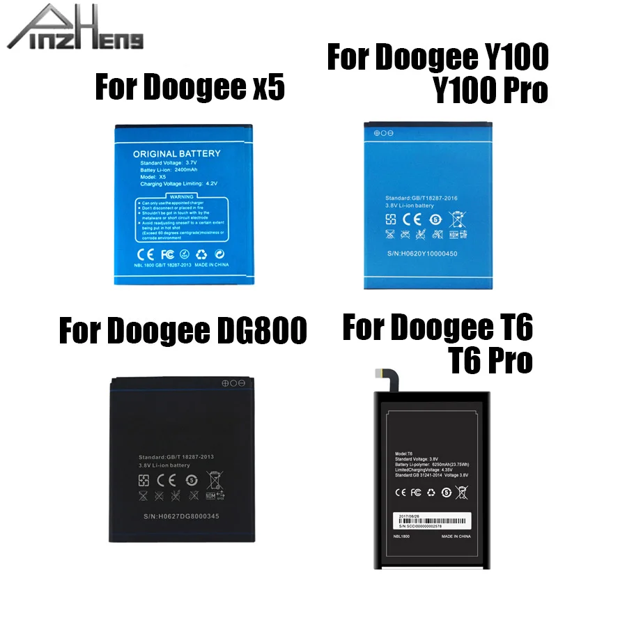 PINZHENG Mobilný Telefón Batéria Pre Doogee X5 X 5 Y100 T6 Pro DG800 Vysoko Kvalitné Náhradné Batérie S Darček