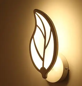 Podpora 1 vedúci leaf nástenné svietidlo LED pre spálne domov
