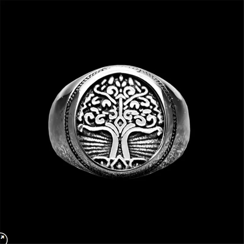 Podpora Dropship Nový Dizajn World Tree Krúžok 316L Nerezovej Ocele, Šperky Mužov, Chlapcov Módne Krúžok