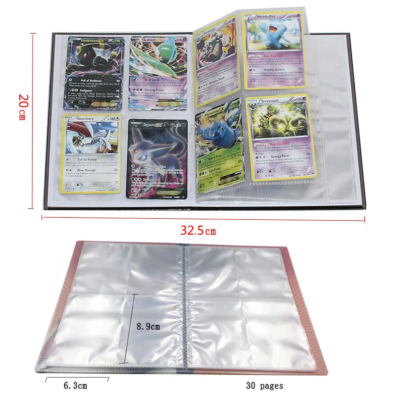 Pokemon Karty 240pcs Držiteľ Album Hračky pre Deti Zber Hrá Obchodovania Kartová Hra Pokemon Album Knihy