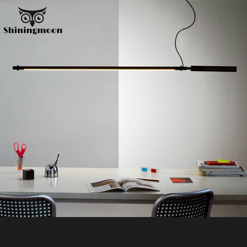 Post-moderné LED Prívesok Svetlá Čierna Železa Domova Osvetlenie Zariadenie Nordic Minimalizmus Štúdia Kuchyni Visí Lampa na Čítanie Svetlo