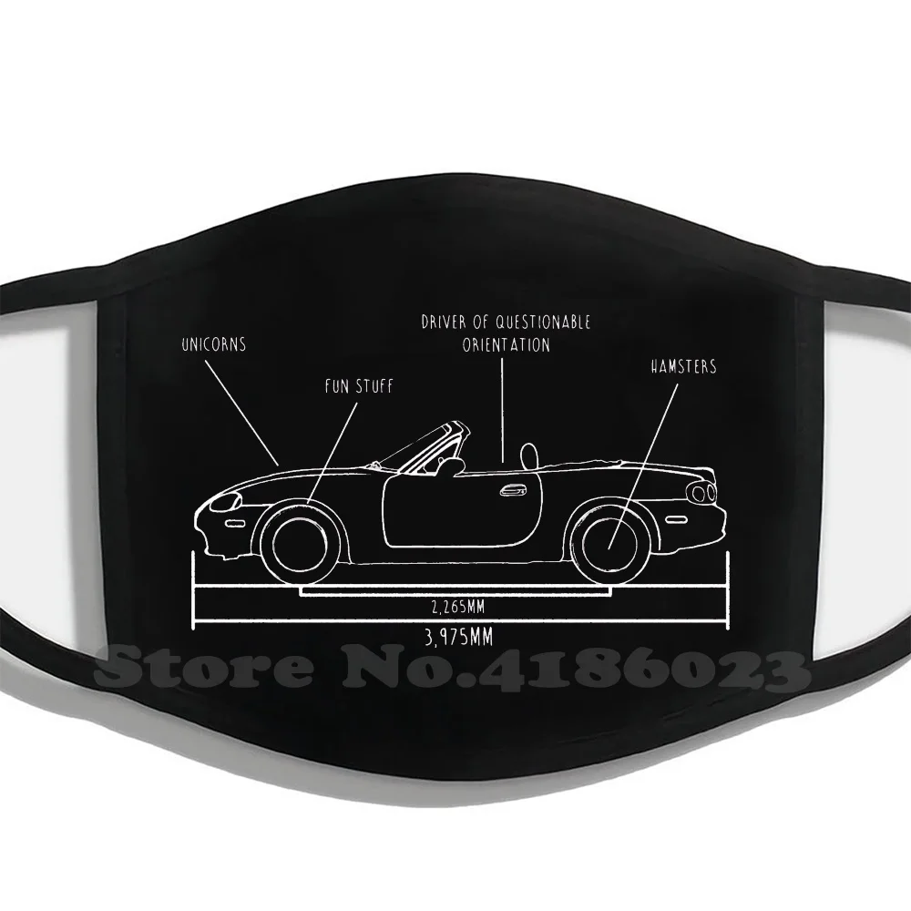 Poznámka Miata Plán Dizajn Black Priedušná Opakovane Úst Maska Miata Mazda Mx5 Nb Nb1 Nb2 1 8 Roadster Kabriolet Plán