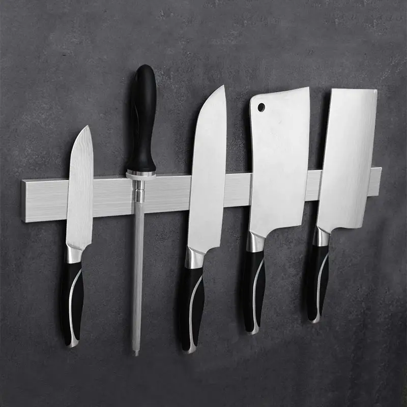 PPT magnetický držiak noža 304 nerezovej ocele nástenná polica nôž skladovanie háčik kuchynské doplnky úložný box