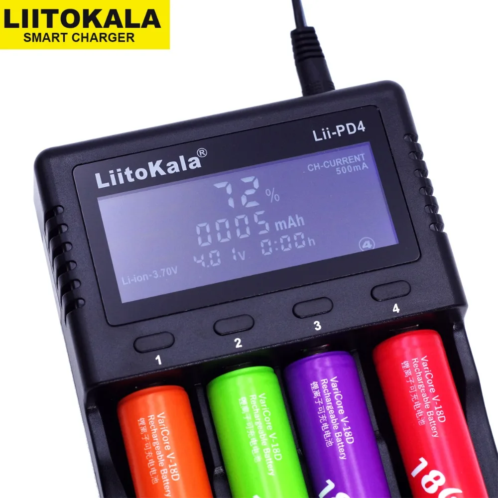 Pravý/Pôvodné Liitokala 3,7 V Lítiové batérie, nabíjačky Lii-500 Lii-S2 Lii-S4 Lii-PD4 Lii-PL4 18650 nabíjačku 21700 26650 AA AAA