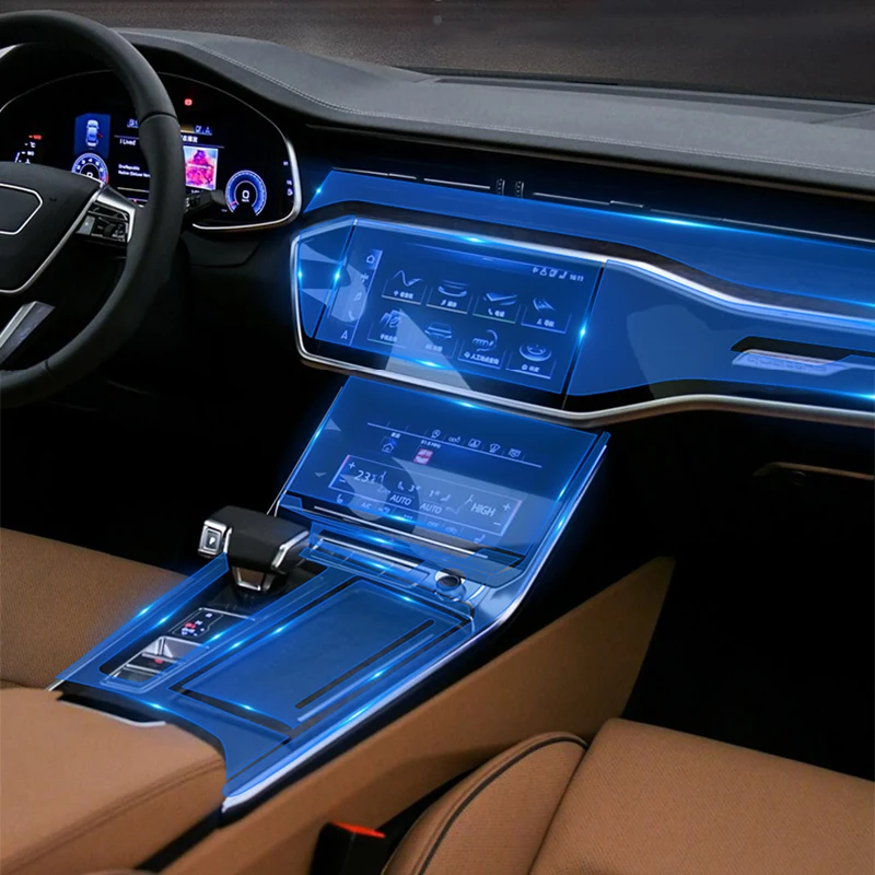 Pre Audi A6 2019 2020 TPU Panel Obrazovky Navigácie Priehľadný Ochranný Film proti Poškriabaniu Dôkaz Elastické Nálepky, Auto Príslušenstvo