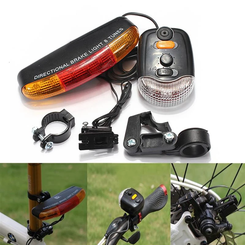 Pre Cykloturistiku, Požičovňa 3 v 1 Bicykli Zase Signál Brzdy Chvost 7 LED Svetlo, Elektrické Horn