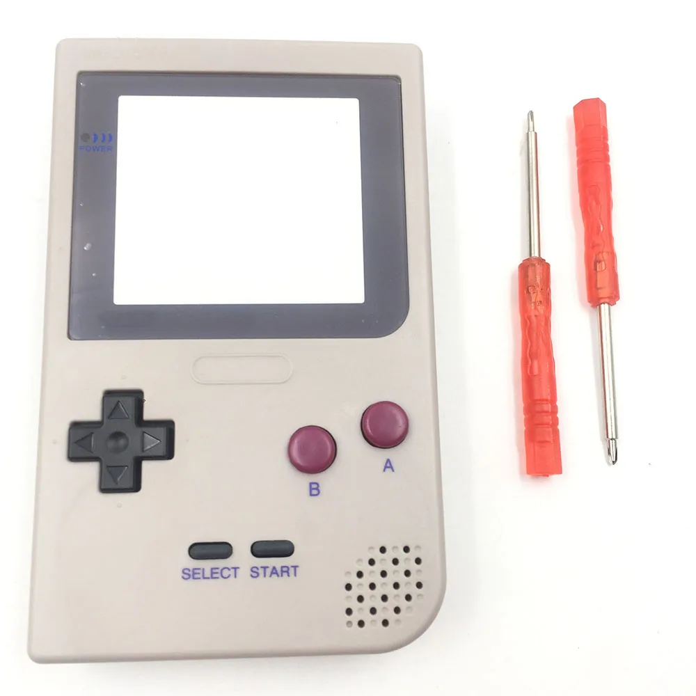 Pre DMG-01 Limited Edition Grey Full Bývanie Shell Tlačidlá Mod Opravy pre Nintendo Game Boy Vrecku GBP