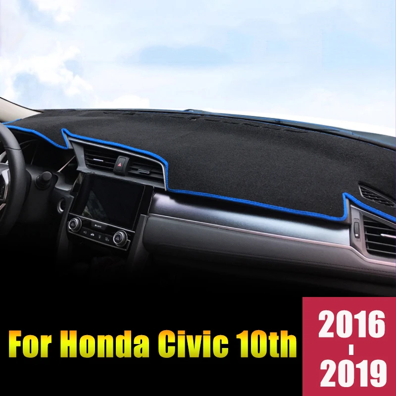 Pre Honda Civic 10. 2016 2017 2018 2019 LHD/RHD Auto Panel Kryt Rohože Vyhnite sa Svetlo Podložky Carpe Anti-UV Protector Príslušenstvo
