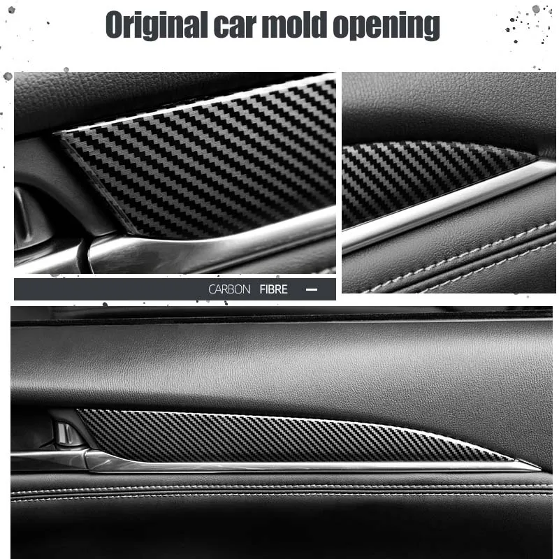 Pre Mazda 6 Atenza 2019 2020 Uhlíkové Vlákna Auto Interiérové Dvere Opierkou Flitrami Dvere Panle Dekorácie Kryt Pásky Výbava Príslušenstvo