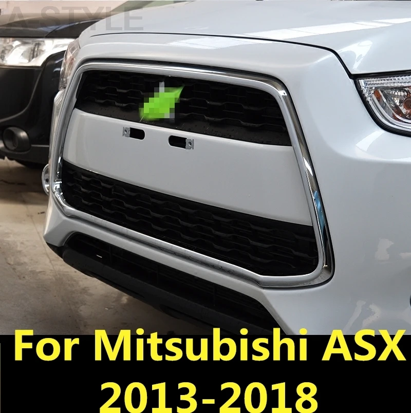 Pre Mitsubishi ASX ROKY 2013-2018 ABS Chrome Spredu motora, mriežka nárazníka hornej strednej dekoratívne bright frame (jasný rám Auto Príslušenstvo