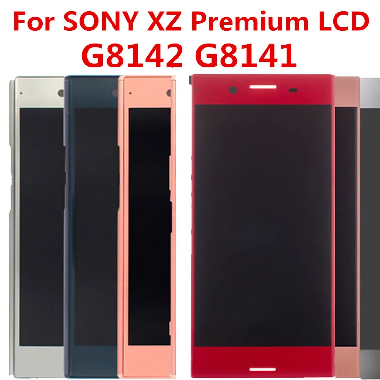 Pre SONY Xperia XZ Premium Displej Dotykový Displej Digitalizátorom. Montáž XZP G8142 G8141 LCD s Rámom 5.5 palcový LCD