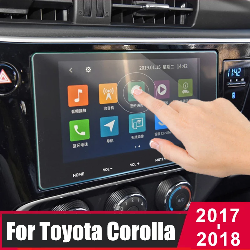 Pre Toyota Corolla 2017 2018 Tvrdeného Skla vodičov na Obrazovku LCD Dotykový Displej film Proti Poškriabaniu