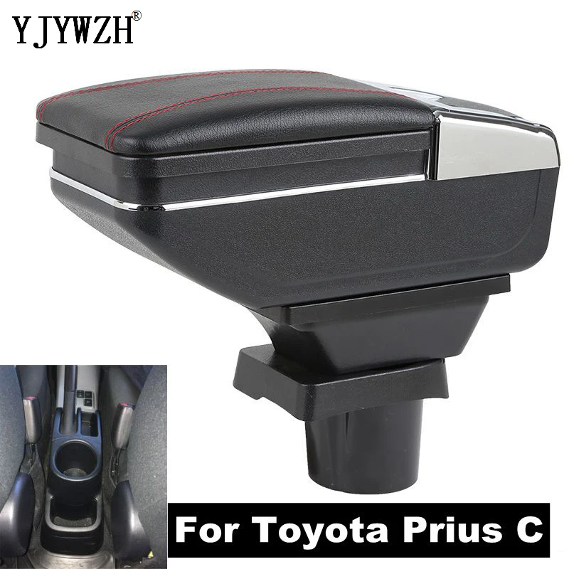 Pre Toyota Prius C opierkou box centrálny sklad obsah Úložný box s držiak popolníka USB úprava interiérových doplnkov
