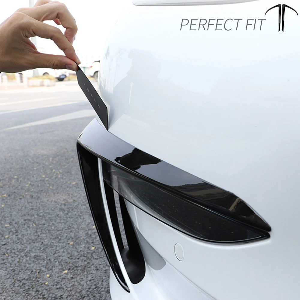 Predné Stierače výbava Pre Tesla Model 3 foglight výbava kryt ABS Uhlíkových Vlákien Black Hmlové Svetlo Obočie Viečka auto styling príslušenstvo
