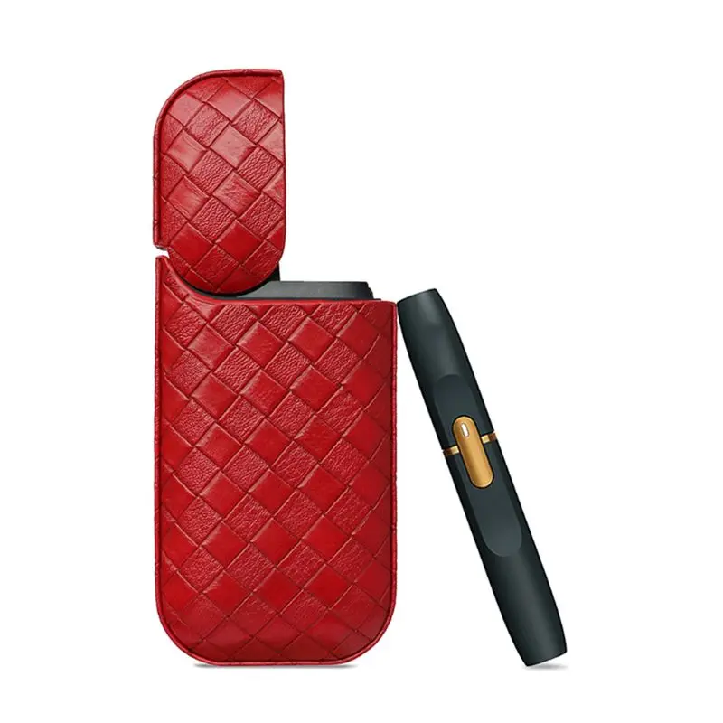 Prenosné Prenosné Tkané štruktúry PU Kožené Účtovná Puzdro Ochranný Kryt Case Taška pre IQOS 2.4 Plus Elektronická Cigareta Vape