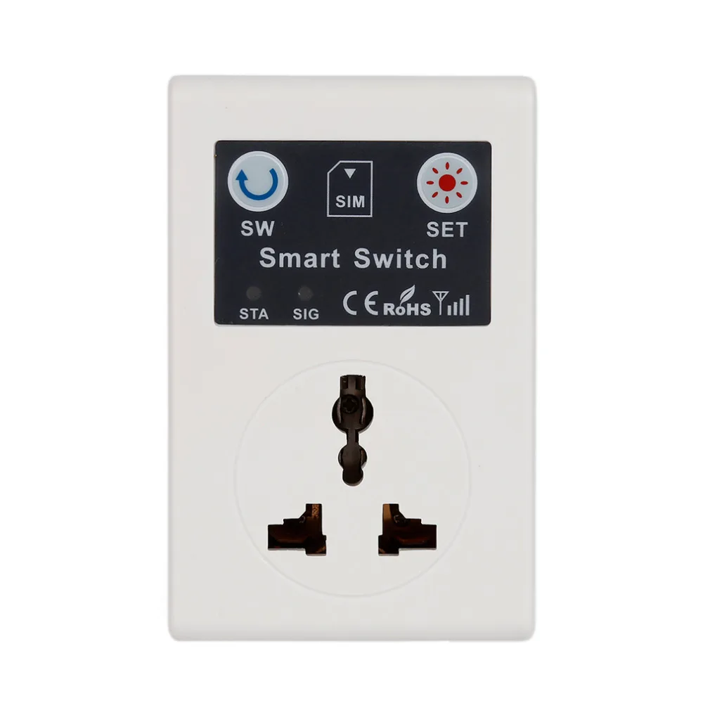 Profesionálne 220V Telefón RC Diaľkové Bezdrôtové Ovládanie Smart Switch GSM Zásuvky elektrickej siete pre Domáce Domáce Spotrebiče