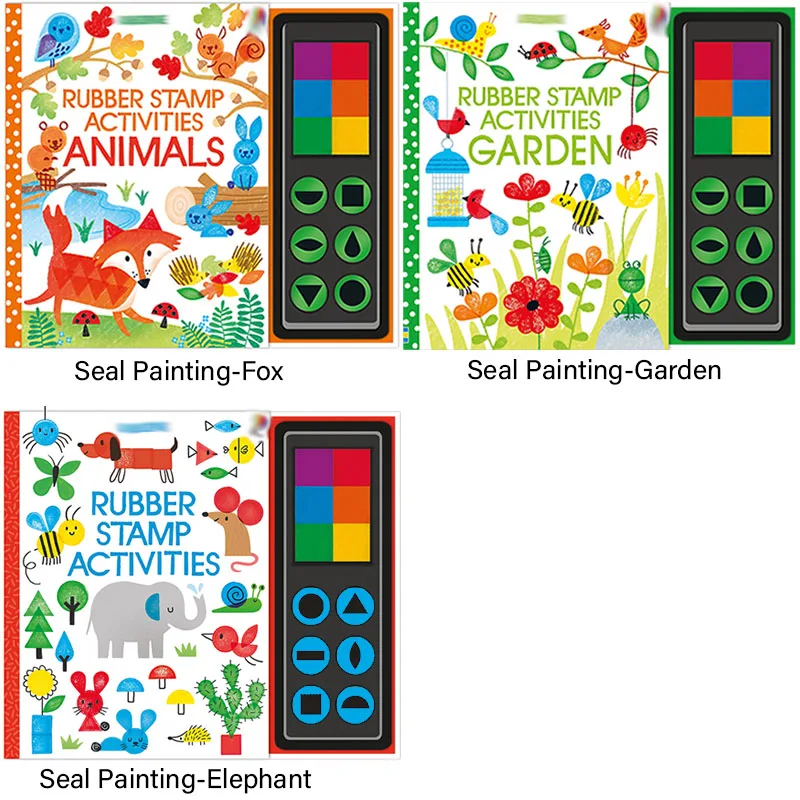 Prst Graffiti Maľba Obrázkové Knihy Pigment Umývateľný Farba，Dieťa Naučiť Sa Kresliť， Umelecké Potreby Sfarbenie Kniha Tvorivé Tesnenie Umenie