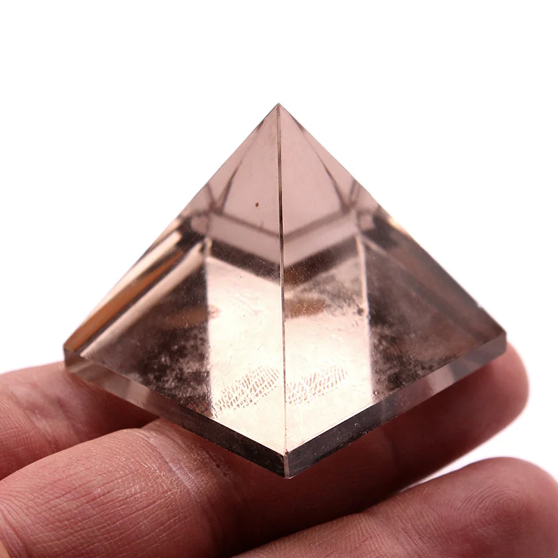 Prírodný Kameň Minerálne Sklo Údené Crystal Pyramídy Domáce Dekorácie Čiar Uctievanie Meditácie Kolesa Pulz Uzdravenie Zosilňovač