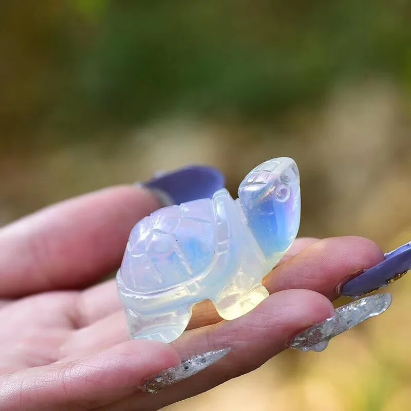 Prírodný kameň opál crystal Liečivé minerály, ručne vyrezávané Korytnačka korytnačka darček pre Malé Dekorácie
