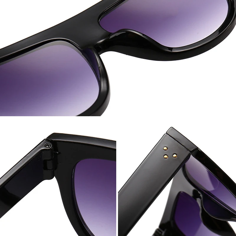 Psacss Vintage Nadrozmerné Okuliare Ženy Móda Leopard Slnečné Okuliare Ženy Značky Dizajnér UV400 Gradient Zrkadlo gafas de sol
