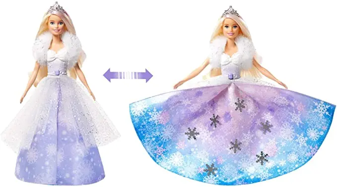 Pôvodné Princezná Barbie Bábika Baby Hračky Bábiky Hračky pre Dievčatá, Barbie, Oblečenie pre Bábiku Snowflake Šaty Barbie Hračky pre Dievčatá Juguetes