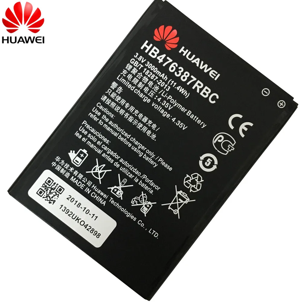Pôvodný Pre Huawei HB476387RBC Nabíjateľná Li-ion batéria telefónu Pre Huawei Huawei Honor 3X G750 B199 3000mAh