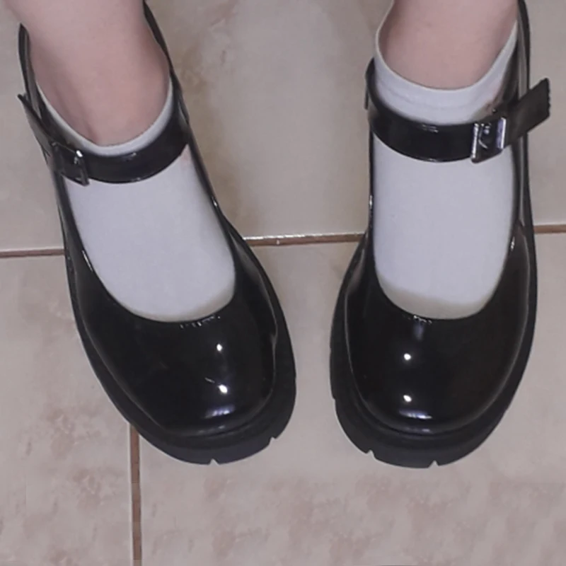 Rimocy 2020 Nové Čierne Vysoké Podpätky, Topánky Ženy Čerpadlá Módne Patent Kožené Topánky Platformu Žena Kolo Prst Mary Jane Topánky Mujer