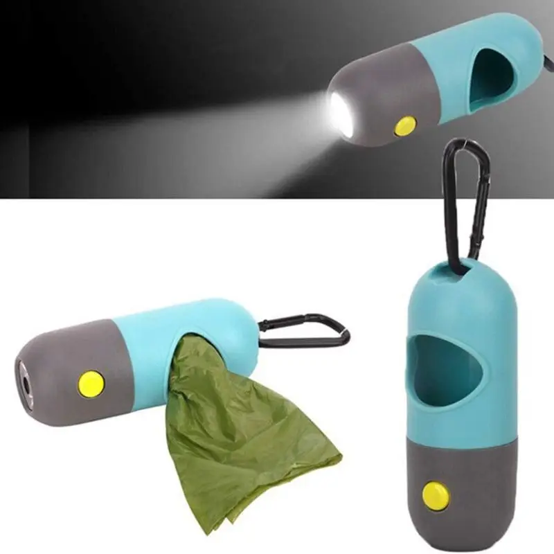 Rozložiteľné Psie Hovienka Tašky Dávkovač s LED Svetlo Odpadu, Skladovanie Odpadu Držiteľ Q39B