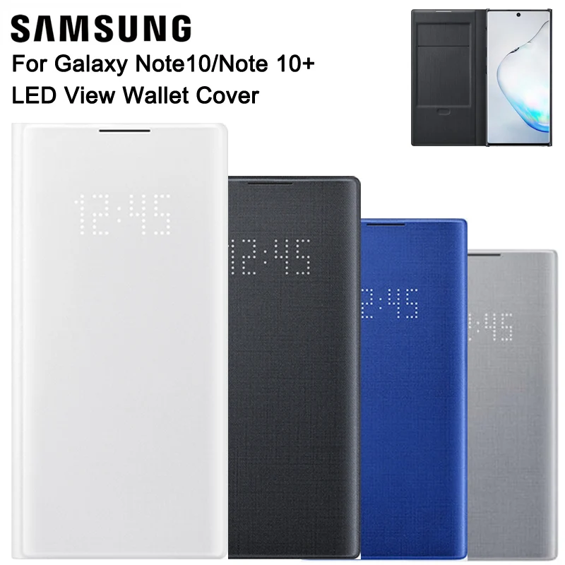 Samsung Originálne LED Zobrazenie Peňaženky Kryt Ochrana puzdro Pre Galaxy Note 10 Plus Note10 5G Poznámka X Spánku Funkcie Karty Vrecku