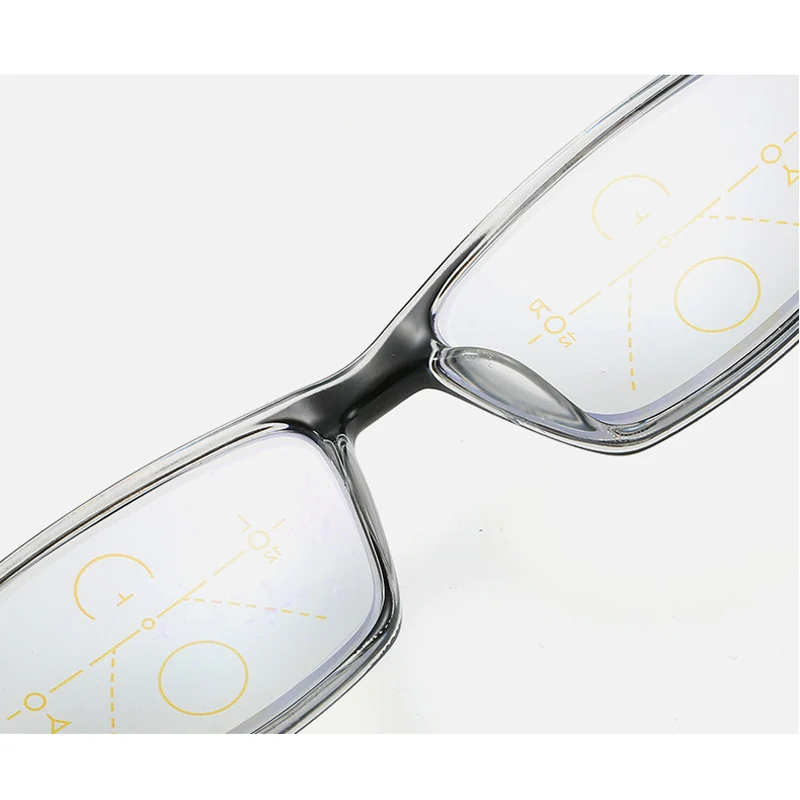 Seemfly Anti Modré Svetlo Štvorcový Rám Progresívna Multifokálna Okuliare Na Čítanie Ženy Muži Gradient Jar Nohu Presbyopia Okuliare