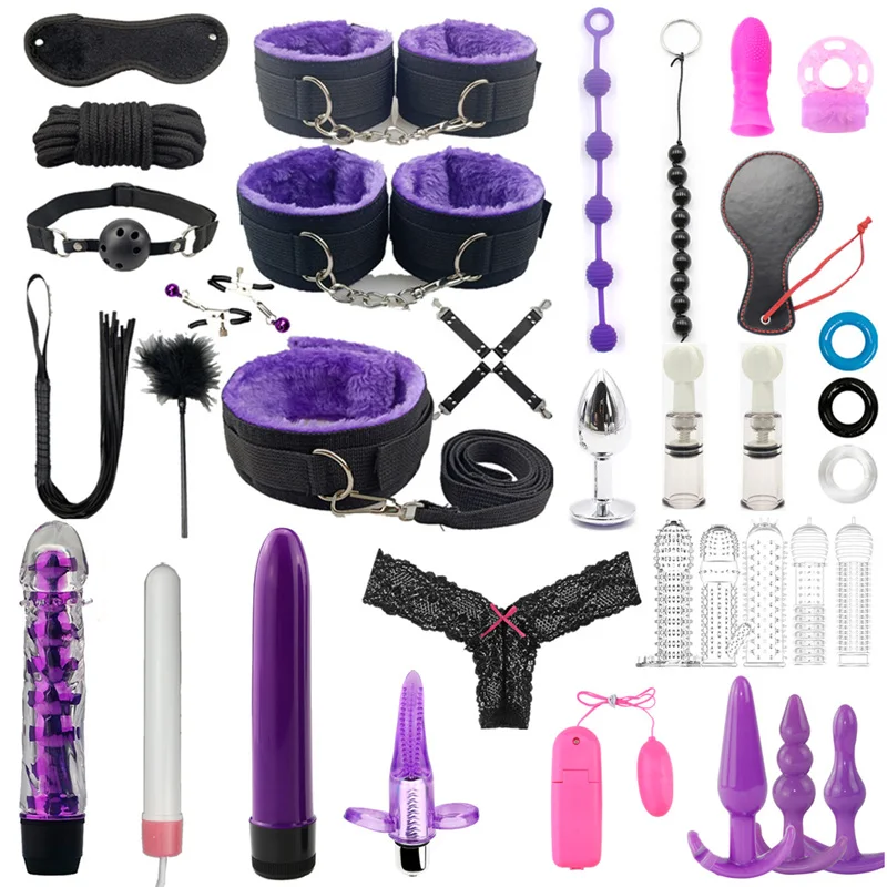 Sexuálne Produkty Dospelých SM Hra Otroctva Auta Vibrátor Handcuff Bič Análny Plug Lano Erotické Hračky BDSM otroctva Sexuálne Hračky pre Ženy