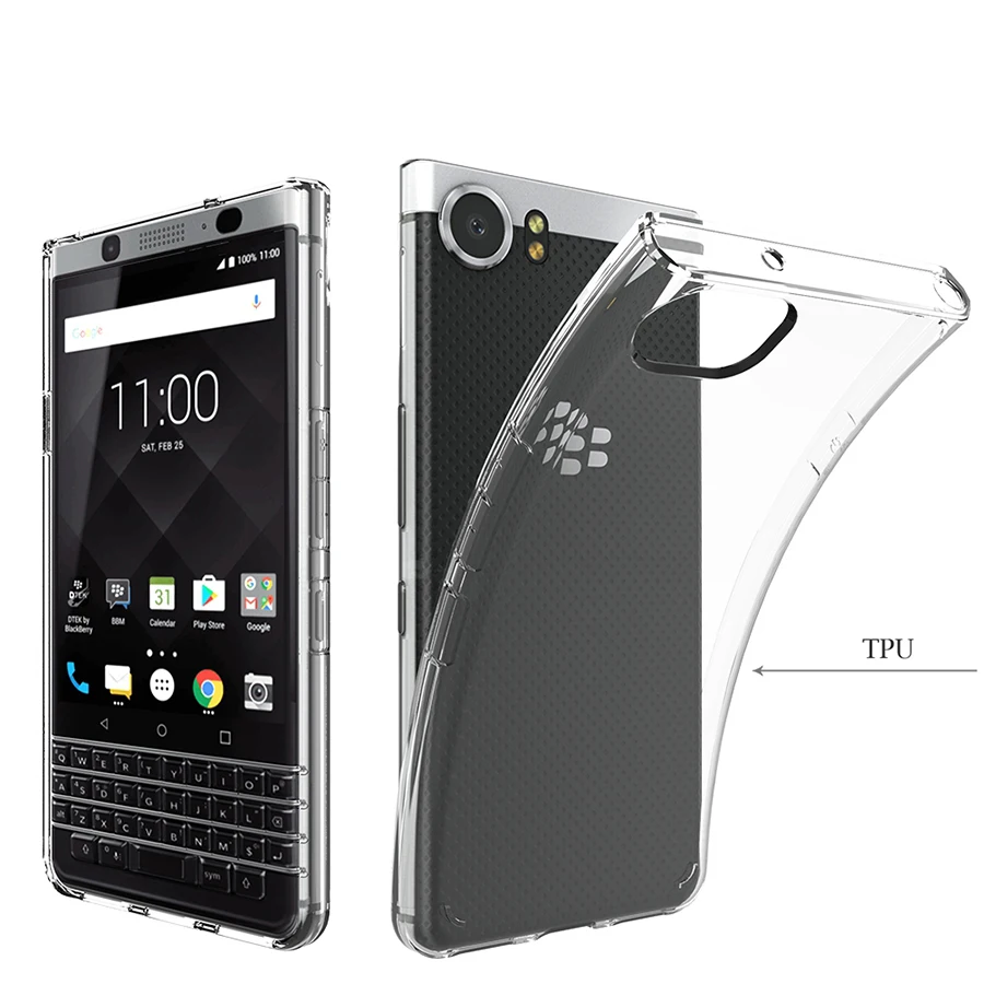 SFor BlackBerry Keyone Prípade Šmyku-dôkaz Mäkké TPU Transparentné Prípadoch Pre BlackBerry Ortuť DTEK70 Capinhas Coque Kryt Case & Darček