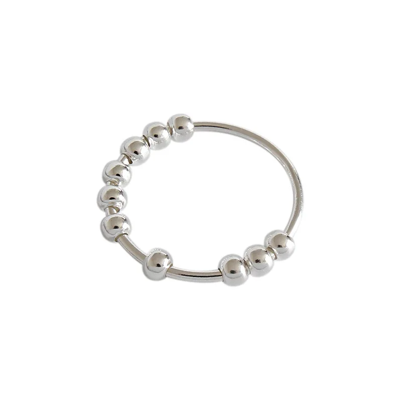 SHANICE Originálne 925 Sterling Silver INY Jednoduché Geometrické Reťazec Korálky Prstene pre Ženy, Luxusné Jemné Šperky Punk Ulici